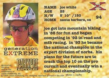 1994 Vision Generation Extreme #94 Joe White Back